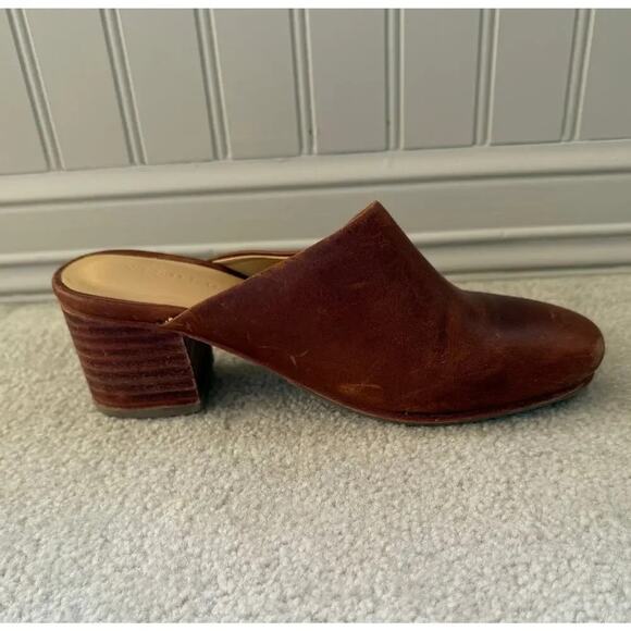 Nisolo All Day Slip On Heeled Mule Brown Leather 6 - Picture 10 of 10
